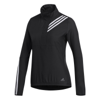 adidas Women's Run It 3-Stripes Anorak Running Jacket - Black Photo