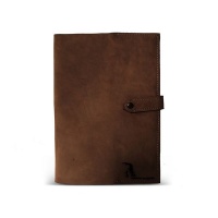 MM Handcrafted Leather A5 leather Notepad Sleeve with Clip Photo