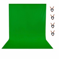 3M X 2M Photography Green Chromakey Backdrop Screen With Spring Clamps Photo
