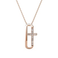 Destiny Modern Cross Necklace with Swarovski Crystals Photo