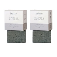 Be.Bare Top to Toe Shampoo & Shaving Bar 100g - Pack of 2 Photo