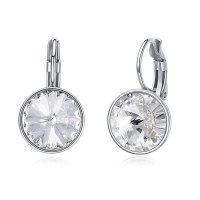 Clear Rivoli drop earrings Embellished with Swarovski Crystals Photo
