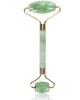 Jade Stone Facial Roller with Yellow Gold Metal Photo