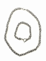 Bulky gorgeous stainless steel jewellery set - Mesh Photo
