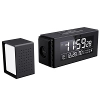 Digital Alarm Clock with 7 Color Night Light Humidity IR Function FM Radio Photo