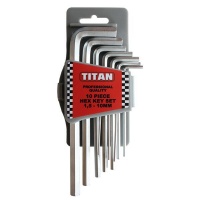 Titan 10 Piece Hex Key Set Plastic Hanger Photo