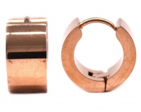 Xcalibur Rose Gold Broad Hoop Steel Earring SSVE9849 Photo
