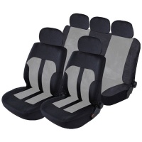 Auto Gear AutoGear - 9 pieces Seat Cover Set - Suede & Mesh Grey Photo
