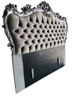 Decorist Home Gallery Rixoss - Grey Velvet Headboard Super King Size Photo