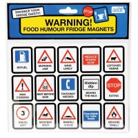 Paladone Warning! Food Humour Fridge Magnets Photo
