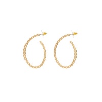 Quiz Ladies Gold Chain Hoop Earrings - Gold Photo