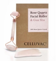 Celluvac Rose Quartz Roller and Gua Sha Set Photo