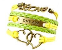 Urban Charm Summer Dream Infinity Bracelet - Lime Green Yellow Photo