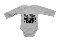 BuyAbility Our First Fathers Day - Stars - Long Sleeve - Baby Grow Photo