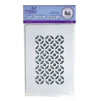 Modern Geo Design Airbrick Cover - White Photo