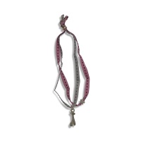 No Memo - Bracelet With Ribbons & Giraffe Charm - Dusty Pink/Light Grey Photo