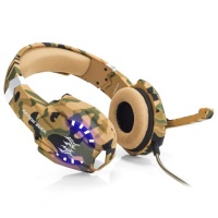 KOTION G9600 Camo Gaming Headset with Mic Audio/Mic Splitter Cable Photo