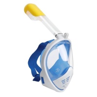 Face Snorkel Mask 180 Degrees Full View - Blue Photo