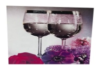 Diamond Dot Art painting - 30x30 - Glasses with purple flowers Photo
