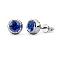 Destiny September/Sapphire Birthstone Earrings with Swarovski Crystals Photo