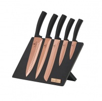 Berlinger Haus 6 Piece Knife Set with Magnetic Stand - Rose Gold Photo