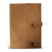 MM Handcrafted Leather A4 leather Notepad Sleeve with clip Photo