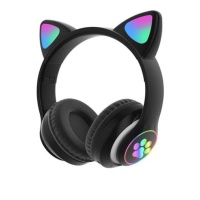 Andowl Cat Ear Girls RGB Light Bluetooth Wireless Gaming Headphones - QEM3 Photo