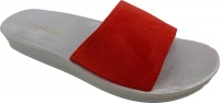 Flat Slip-on Mule - Red Microfibre Photo