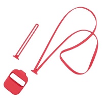 Silicone Lanyard Protective Cover for Airpods 2 - Red Photo