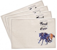 PepperSt Placemat Set - Psalm 20:7 | Some Trust in Chariots... Photo