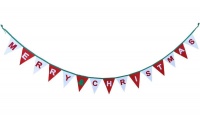 Bunting Merry Christmas Red & White Photo