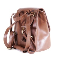 Bag Addict NUVO Ruwan Genuine Leather Backpack / Slingbag - Cappuccino Tan Photo