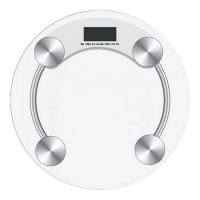 Round Tempered Glass Weighing Scales Led Digital Display 180KG Max Photo