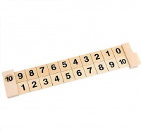 Wooden Math Arithmetic Ruler 1-10 Addition and Subtraction Photo