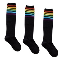 Knee Socks Retro Black 3 set Photo