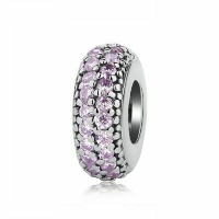 JD S925 Stopper Charm or Bead - Light Pink Photo