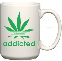 Addicted Weed Marijuana Birthday Christmas Coworker Colleague Gift Mug Photo