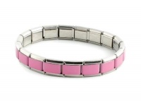 Abitoffaith 18 Charm link - Italian Charm Pink Bracelet - 9mm Photo