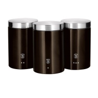 Berlinger Haus 3 Piece Premium Canister Set - Metallic Black Edition Photo