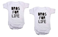 Qtees Africa - Bro's for Life Twin Pack Baby Grows Photo