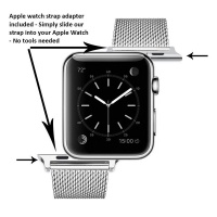 Colton James Silver Mesh Strap For Silver 44mm Apple Watch Series 6 Photo