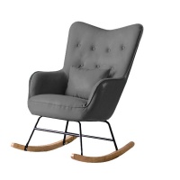 Softy Home Milo Rocking Chair-Grey Photo