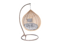 Broadcast Lighting TAOS Nest hanging Chair - Twisted Tan and Grey Photo