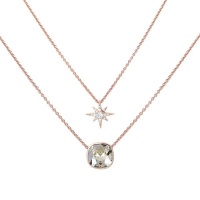 Stella Luna Star Necklace with Swarovski Silver shade Crystal Rosegold Photo