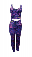 Shameless Persistence SP Two Piece Leopard Gym Outfit – Gym Top And Tights: Blissfully Wild Photo