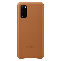 Samsung Galaxy S20 Leather Cover - Brown Photo