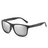 Dubery High Quality Men's Polarized Sunglasses - Black & Chrome Photo