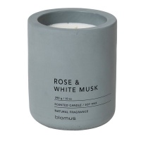 blomus Scented Candle: Rose & White Musk in Blue-Grey Container Fraga 9cm Photo