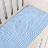 PHLO Studio - Blue Gingham Large Cot Fitted Sheet Photo