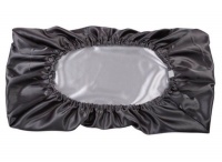 Curly Care Silk Satin Pillow Bonnet - Reversible - Black / Silver Photo
